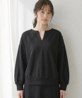 Feroux キーネック ダンボール トップス ブラック系