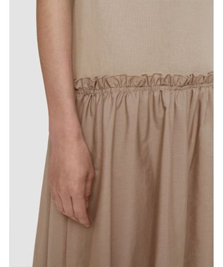 JOSEPH 【洗える】ポプリンジャージー　キャップスリーブドレス Escargot