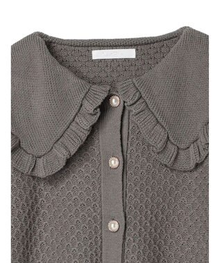 Green Parks ・Ｐｅｔｉｔ　Ｆｌｅｕｒ　ビッグカラーニットカーデ Gray