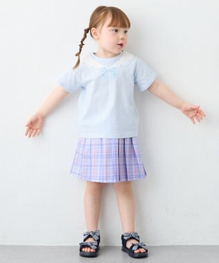 ANY KIDS 【一部店舗/WEB限定】【綿100%】プリント 半袖Tシャツ サックスブルー×セーラー