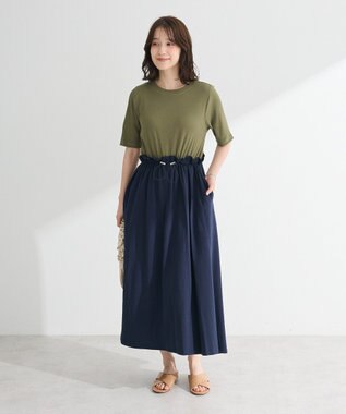 Green Parks ・ＳＵＧＡＲ　ＳＰＯＯＮ半袖リブドッキングワンヒ Charcoal Gray