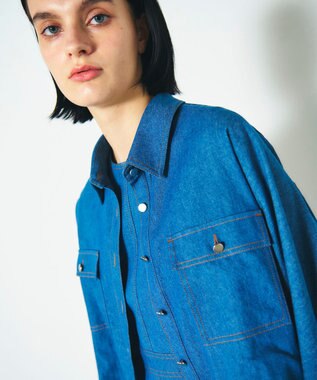 GRACE CONTINENTAL セットデニムワンピース サックス