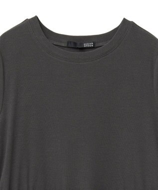 Green Parks ・ＳＵＧＡＲ　ＳＰＯＯＮ半袖リブドッキングワンヒ Charcoal Gray