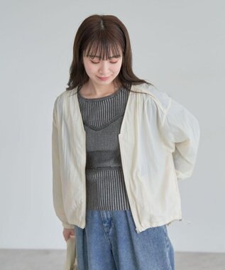 Green Parks Ｖネックドロストライトブルゾン Ecru