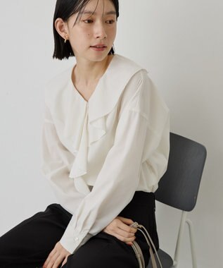 AMERICAN HOLIC 【イージーケア】ラッフルブラウス