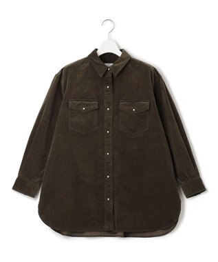 J.PRESS YORK STREET 【WOMEN】コーデュロイ ロングブラウス カーキ系