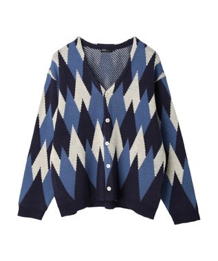 CRAFT STANDARD BOUTIQUE 【男女兼用】アーガイル柄カーディガン Blue