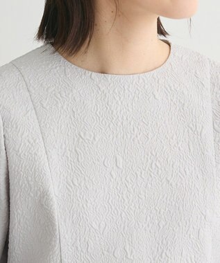 Green Parks ef-de 衿取り外しペプラムブラウス Light Gray