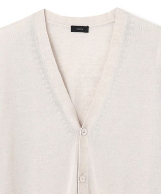 JOSEPH HOMME リネンナイロンプレーン　Ｖネックカーディガン ホワイト系