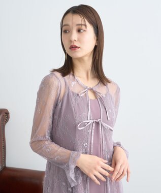 earth music&ecology SET2点レースワンピース＋キャミワンピース ピンク