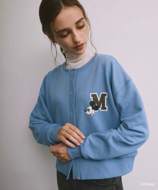 OP／FILA 【ocean pacific】ミッキー/裏毛カーディガン【Disney/ディズニー】 ブルー