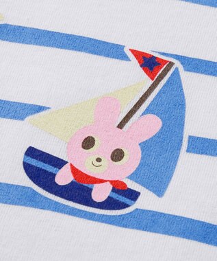 MIKI HOUSE HOT BISCUITS 【80-90cm】ヨットでバカンスＴシャツ 白