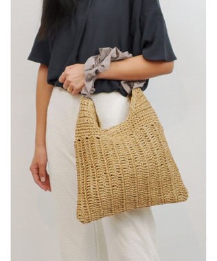 UNBILLION cachecache フリルワンハンドルペーパー手編みトート オーク