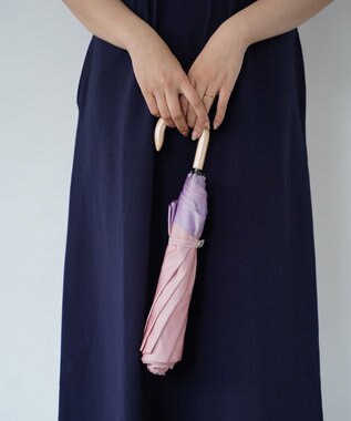 槇田商店 SCENE グログランシャンブレー ピンク  折りたたみ傘 ピンク