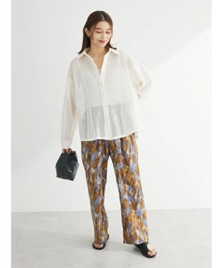 Green Parks カットレースシャツチュニック Off White