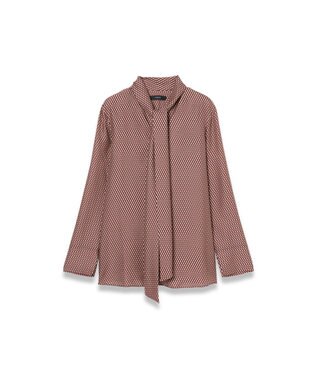 JOSEPH 【洗える】オーバーレイプリント　ブラウス Ruby combo