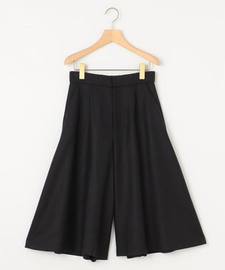 組曲 L 【WEB一部店舗限定】ウールジョーゼット キュロットパンツ ブラック系