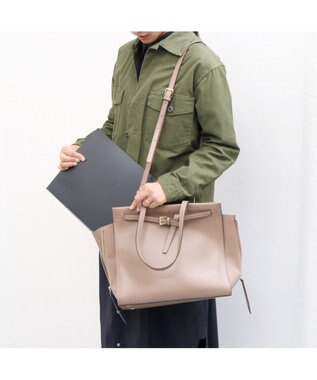 UNBILLION カシュカシュ cachecache / ベルトディテールサイドジップA4トート オーク