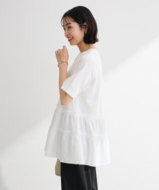 Green Parks 裾ドッキングプルオーバー Off White
