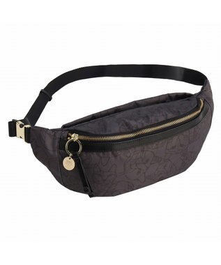 ACE BAGS & LUGGAGE HAyU × ace.  ユッカ ウエストバッグ 17834 チャコール（ネコヘッド柄）