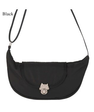 tsumori chisato CARRY ネコメタル ショルダーバッグ ブラック