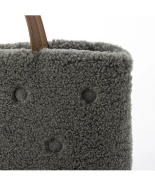 UNBILLION cachecache ドット刺繍ボアミニトートバッグ グリーン