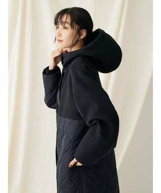 CRAFT STANDARD BOUTIQUE キルティング切替フードコート Black