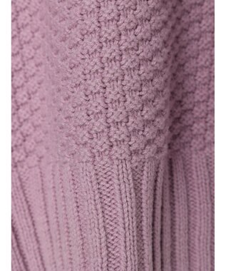 Green Parks 袖ラインカノコ編みニットプルオーバー Lavender