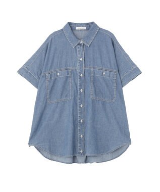 Green Parks シアーデニム２ＷＡＹビックドルマンシャツ Indigo