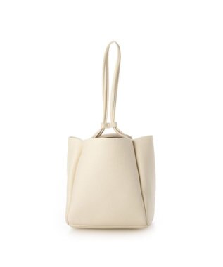 UNBILLION カシュカシュ cachecache / シュリンク合皮ワンハンドル手提げ アイボリー