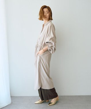 YECCA VECCA 【UVカット】2way袖バルーンワンピース Beige