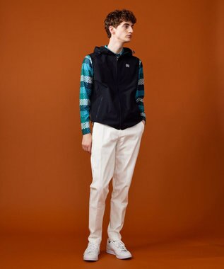 23区GOLF 【MEN】【吸水速乾・UVケア】 チェック柄プリント 長袖シャツ ネイビー系3