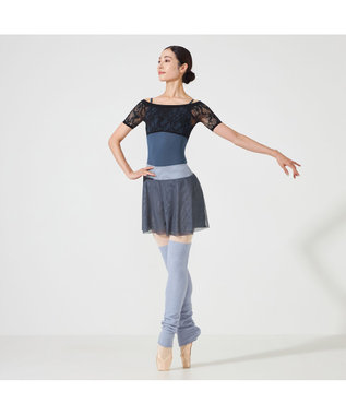 Chacott ハーフスリーブレオタード インディゴブルー