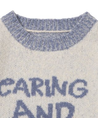 WEGO フラッフィーグラフィックちびニット オフホワイト