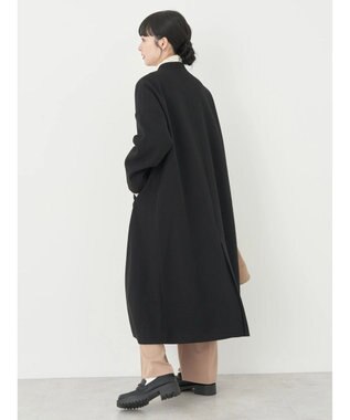 earth music&ecology Ｖネックノーカラーコート Black