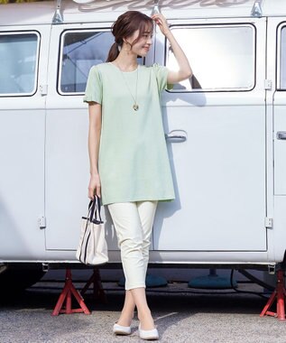 Tiaclasse 【小倉優子さん着用・日本製・洗える】サーラドライ・テーパードパンツ オフホワイト