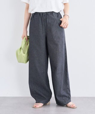 Green Parks ・ＤＯＵＢＬＥ　ＦＬＡＧＳリボン刺繍ポケットデニ Black