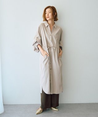 YECCA VECCA 【UVカット】2way袖バルーンワンピース Beige