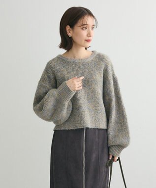 Green Parks ・ＥＬＥＮＣＡＲＥ　ＤＵＥ　ミックスシャギーニット Beige