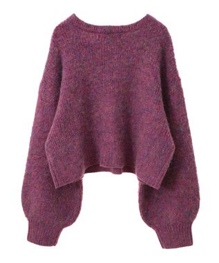 Green Parks ・ＥＬＥＮＣＡＲＥ　ＤＵＥ　ミックスシャギーニット Purple