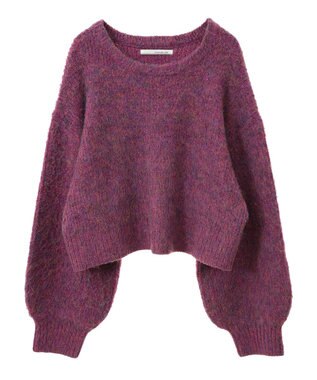 Green Parks ・ＥＬＥＮＣＡＲＥ　ＤＵＥ　ミックスシャギーニット Purple