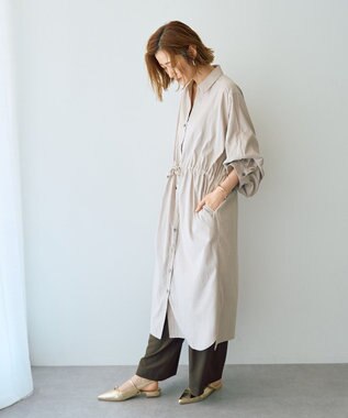 YECCA VECCA 【UVカット】2way袖バルーンワンピース Beige