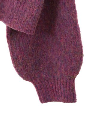 Green Parks ・ＥＬＥＮＣＡＲＥ　ＤＵＥ　ミックスシャギーニット Purple