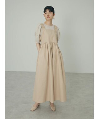 Green Parks ａ．肩ひもギャザーノースリワンピース