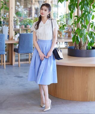 Tiaclasse 【洗える】幅広く活躍が期待できるボウタイレースブラウス オフホワイト