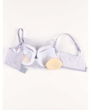 AMPHI ブラジャー ふっくらまる胸キープ 脇高設計 背中をスムージング Gカップまで対応 大きいサイズ 【Hold Day Bra ホールドデイブラ】 ブラ BYJ382 アンフィ／ワコール パープル