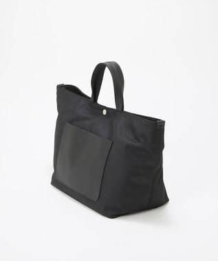 TOPKAPI 【Breath TOPKAPI sis】【WEB限定】ナイロン レザーポケット トートバッグ ショルダー付き A4 / 軽量 / CALM カーム ブラック
