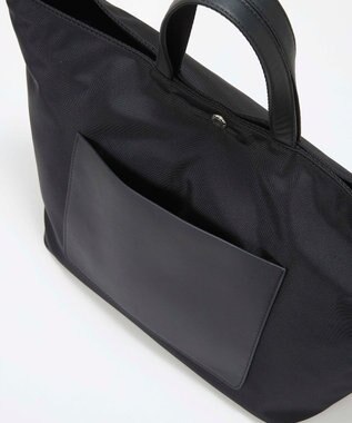 TOPKAPI 【Breath TOPKAPI sis】【WEB限定】ナイロン レザーポケット トートバッグ ショルダー付き A4 / 軽量 / CALM カーム ブラック