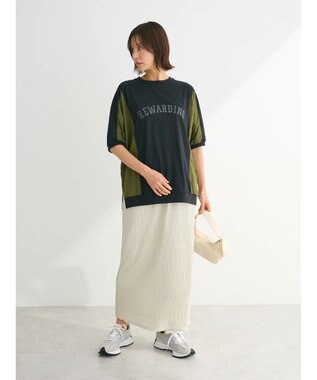 Green Parks ナイロンドッキングロゴチュニック Black