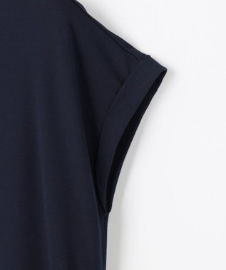 ANY SIS L プリーツ加工 ワンピース ネイビー